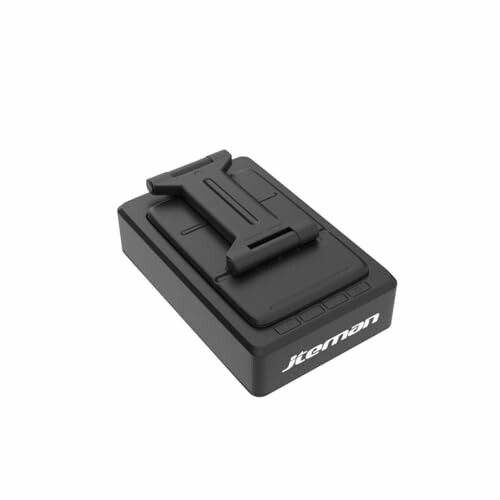 Black magnetic GPS tracker with a secure clip