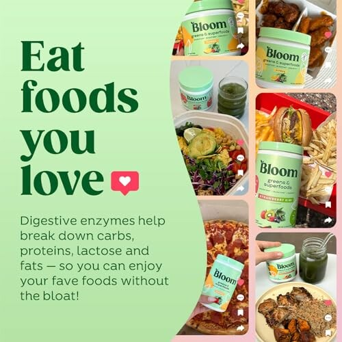 Bloom digestive enzymes with various foods.