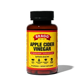 Bragg apple cider vinegar capsules bottle.