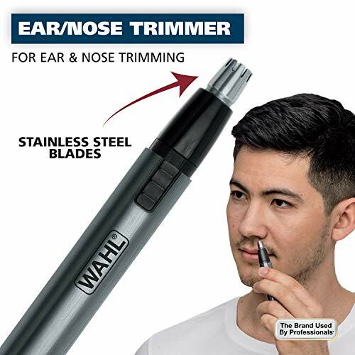 Man using Wahl ear and nose trimmer