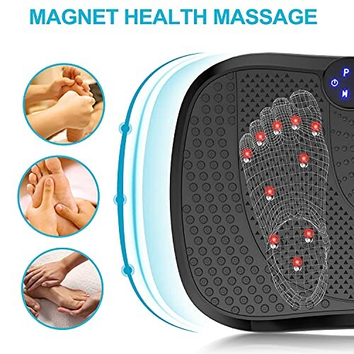 Magnet health massage device with foot diagram and massage images.
