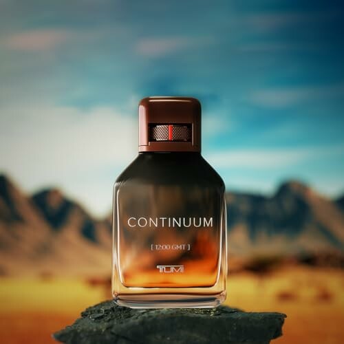 TUMI Continuum perfume bottle with desert background