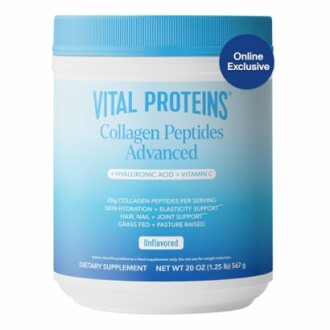 Vital Proteins Collagen Peptides Advanced supplement container.