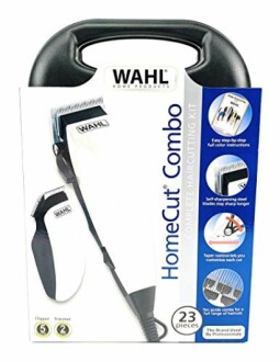 Wahl HomeCut Combo complete haircutting kit with 23 pieces.