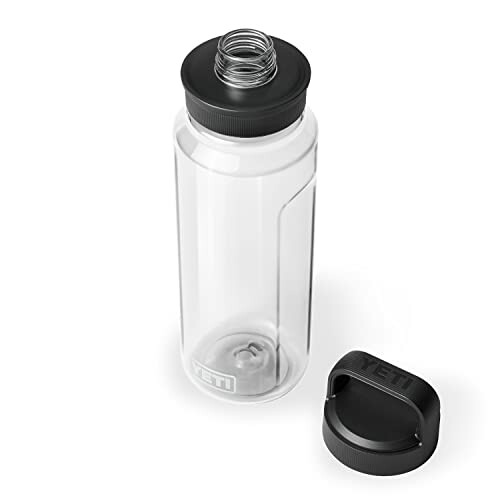 Clear Yeti water bottle with removable lid
